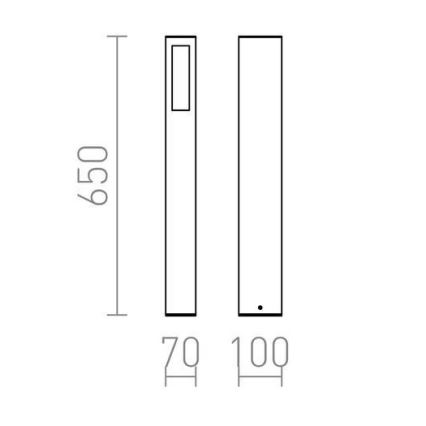 RED - Design Rendl - R10441 - Lámpara de exterior TREEZA 1xE27/26W/230V IP54