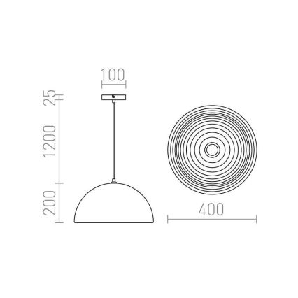 RED - Design Rendl - R11766 - Lámpara colgante CARISSIMA 1xE27/42W/230V