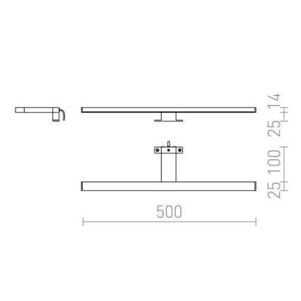 RED - Design Rendl - R12400 - Iluminación LED para espejos de baño BALEA LED/7W/230V IP44