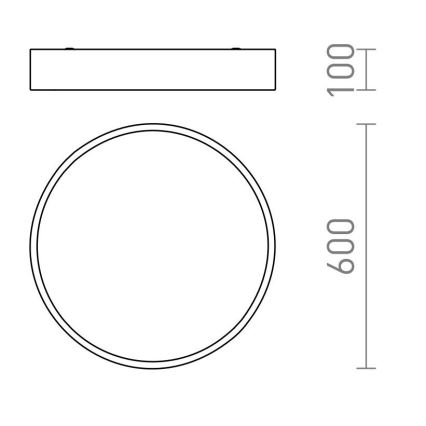 RED - Design Rendl - R13333 - Plafón LED MEZZO LED/60W/230V negro