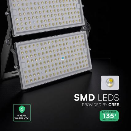 Reflector LED/500W/230V 4000K IP65 gris