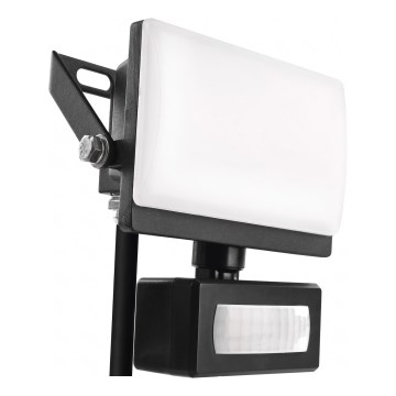 Reflector LED con sensor de movimiento y sensor crepuscular TAMBO EVO LED/10W/230V 4000K IP44 negro