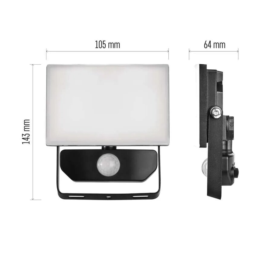 Reflector LED con sensor TAMBO LED/10W/230V 4000K IP54