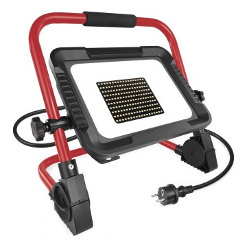 Reflector LED con soporte ELION LED/100W/230V 4000K IP65 rojo/negro