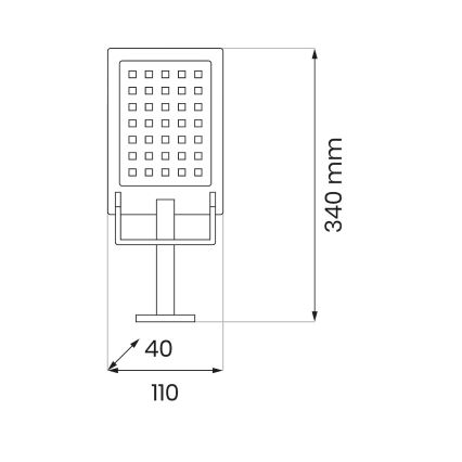 Reflector solar LED con sensor ADIK LED/1,2W/3,7V 1200 mAh 6500K IP44