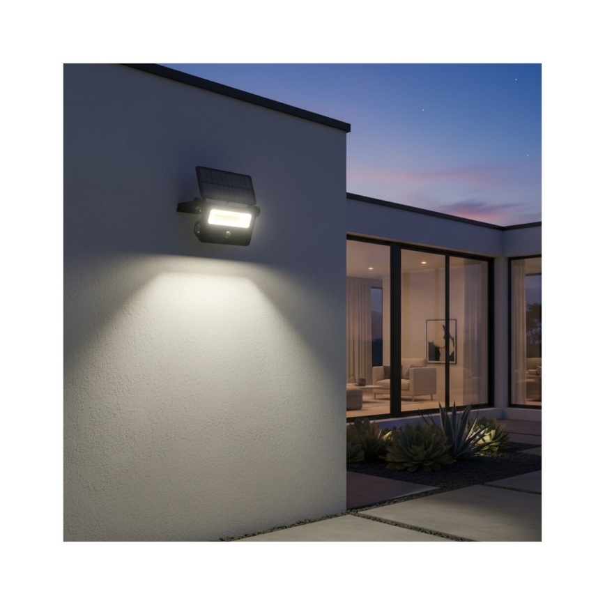 Reflector solar LED con sensor NCS G2 LED/20W/3,7V 3000/4000/6500K IP54 2600 mAh