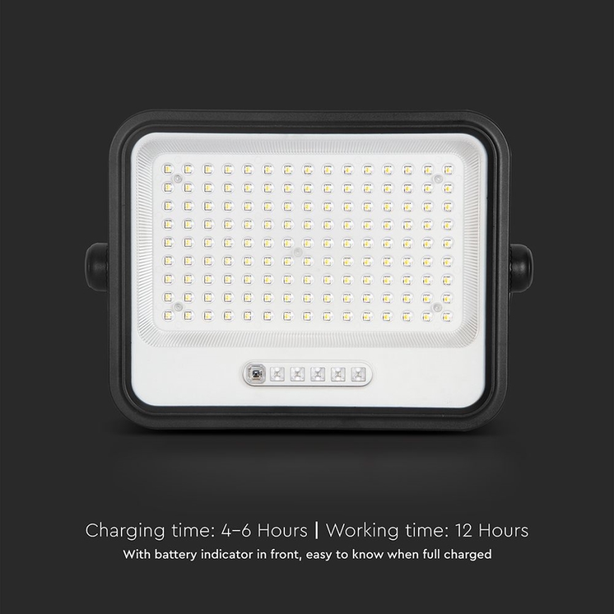 Reflector solar LED regulable LED/300W/3,2V 2000-8000K IP65 15000 mAh negro + mando a distancia