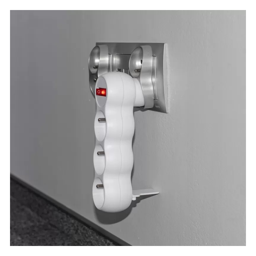 Regleta con interruptor, 3 tomas