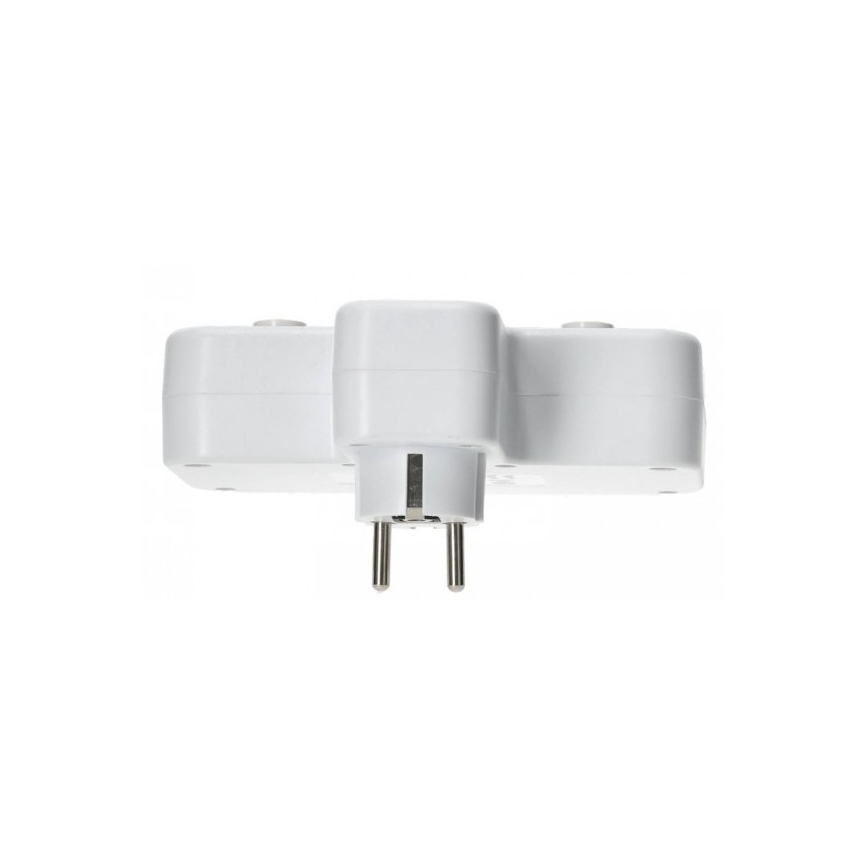 Regleta de enchufes LINEA PRO — 2 tomas Schuko con interruptor e iluminación LED, 3 puertos USB (A/C), 4000 K, blanca