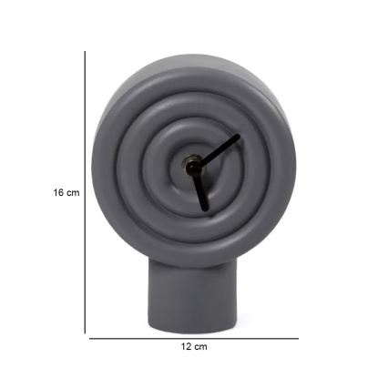 Reloj de mesa de cerámica 16 cm 1xAA gris