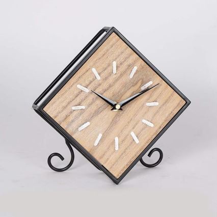 Reloj de pared 1xAA 21,5x22 cm beige/negro