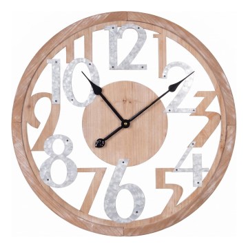 Reloj de pared 1xAA, diámetro 60 cm, beige/blanco