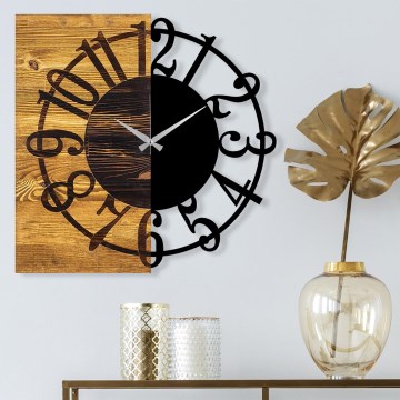 Reloj de pared 58x58 cm 1xAA madera/metal