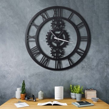 Reloj de pared diá. 70 cm 1xAA negro