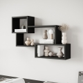 Repisa de pared TRIO 87x54 cm grafito negro