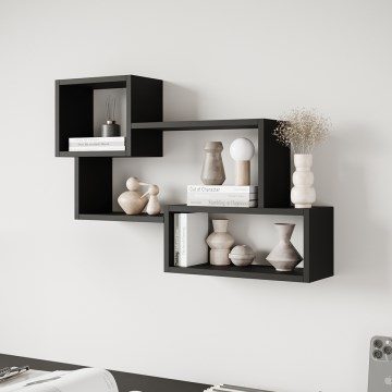 Repisa de pared TRIO 87x54 cm grafito negro