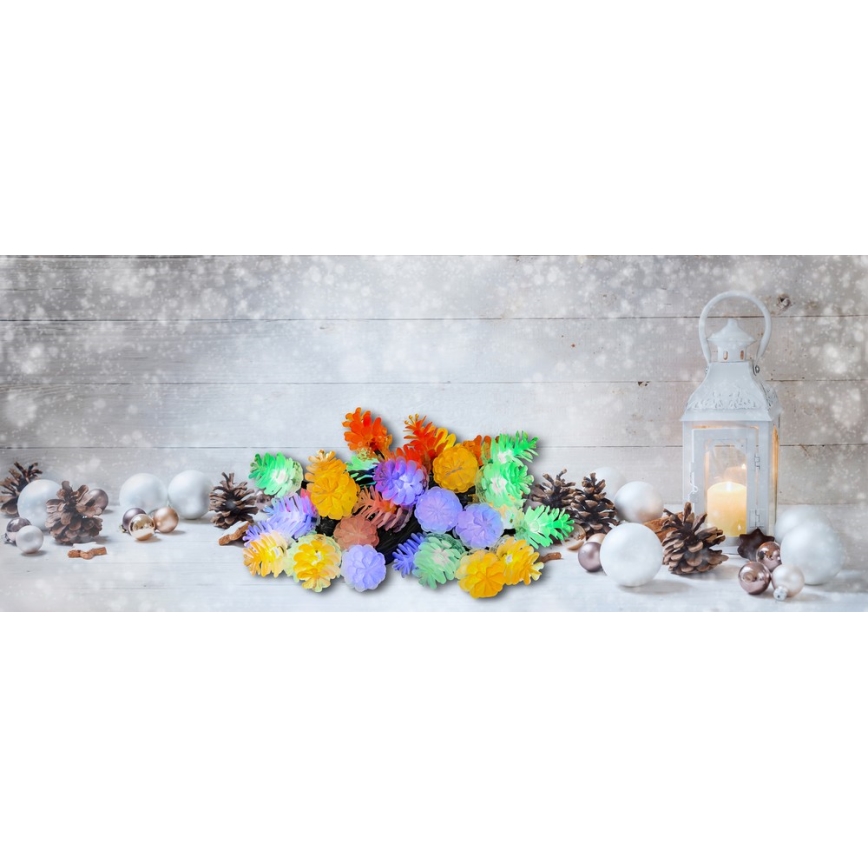 LED guirnalda navideña para exterior 40xLED/15m IP44 multicolor