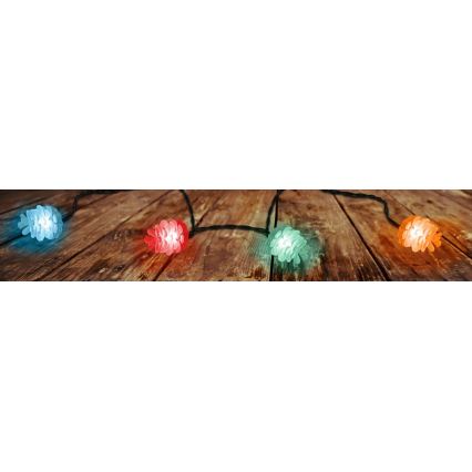 LED guirnalda navideña para exterior 40xLED/15m IP44 multicolor