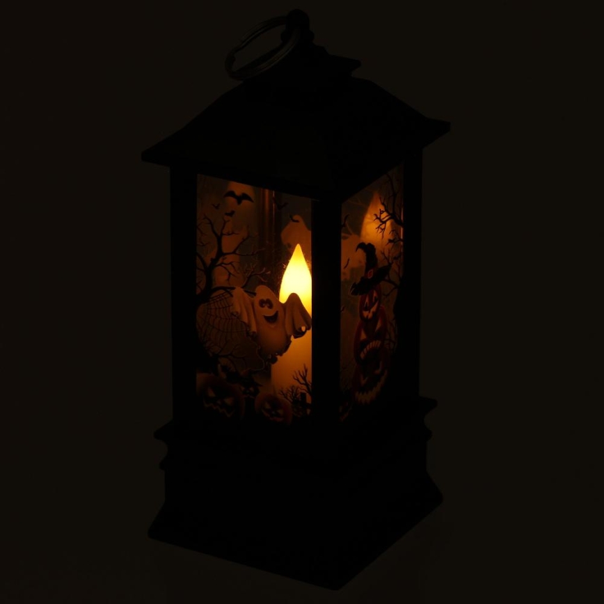 Decoración LED HALLOWEEN LED/3xAAA/linterna blanco cálido con calabazas