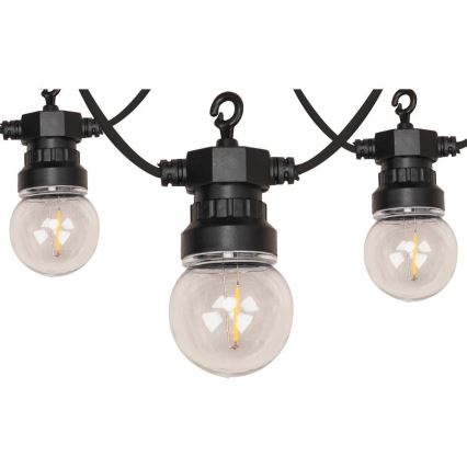 Guirnalda decorativa LED para exterior GIRLANDA G45 10xE27/230V 8m IP44 blanco cálido