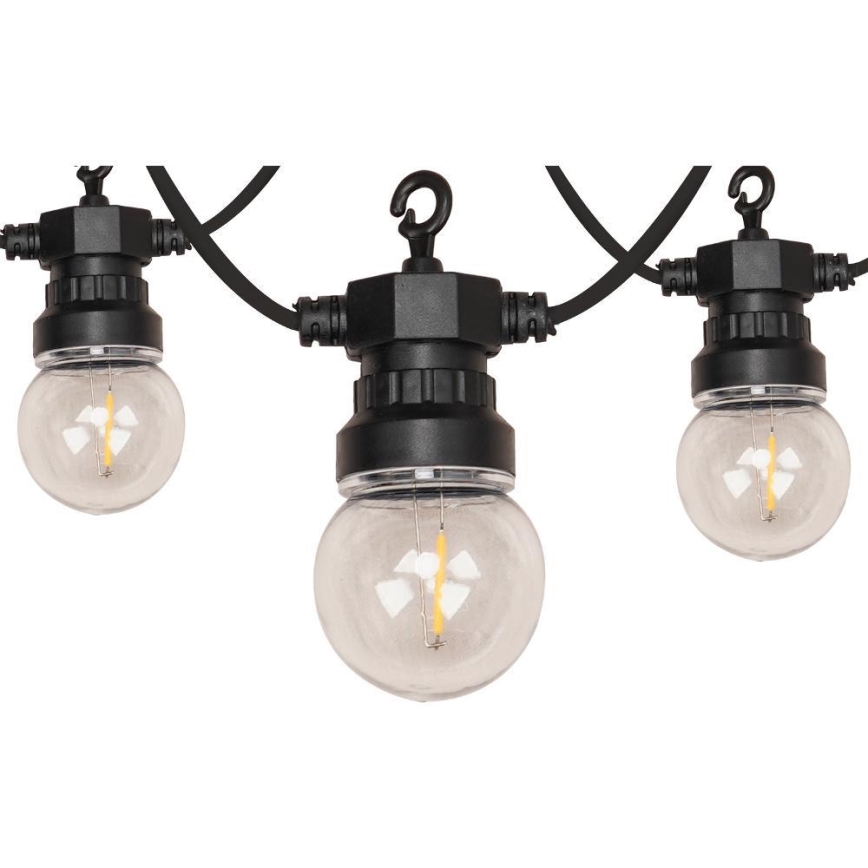 Guirnalda decorativa LED para exterior GIRLANDA G45 10xE27/230V 8m IP44 blanco cálido