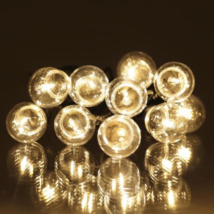 Guirnalda decorativa LED para exterior GIRLANDA G45 10xE27/230V 8m IP44 blanco cálido