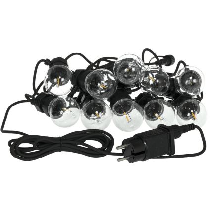 Guirnalda decorativa LED para exterior GIRLANDA G45 10xE27/230V 8m IP44 blanco cálido