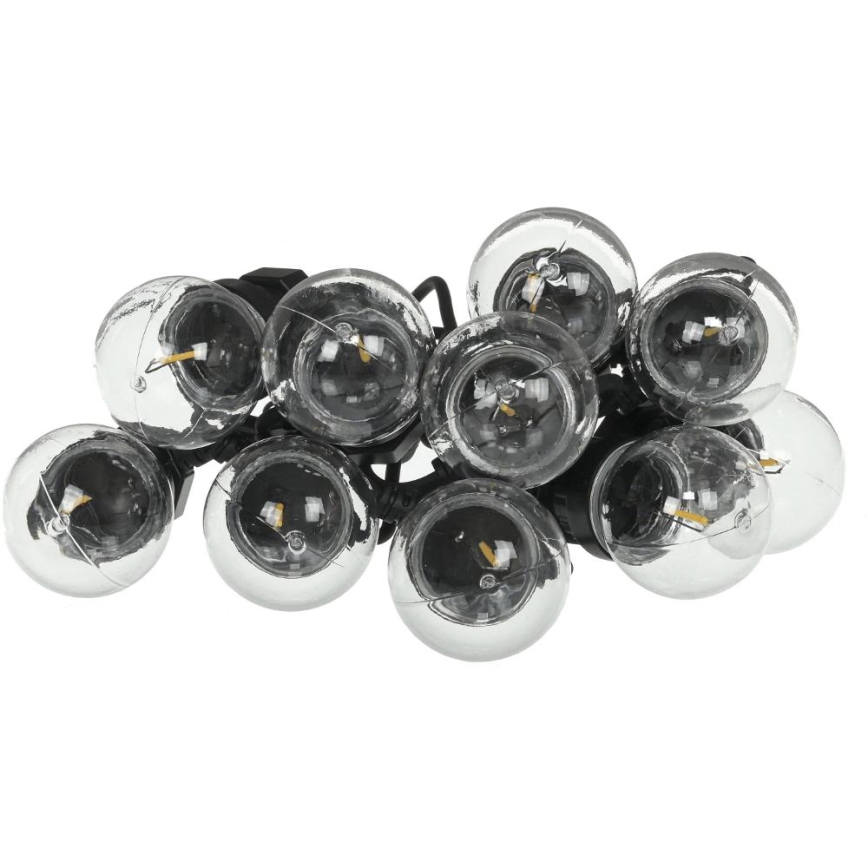 Guirnalda decorativa LED para exterior GIRLANDA G45 10xE27/230V 8m IP44 blanco cálido