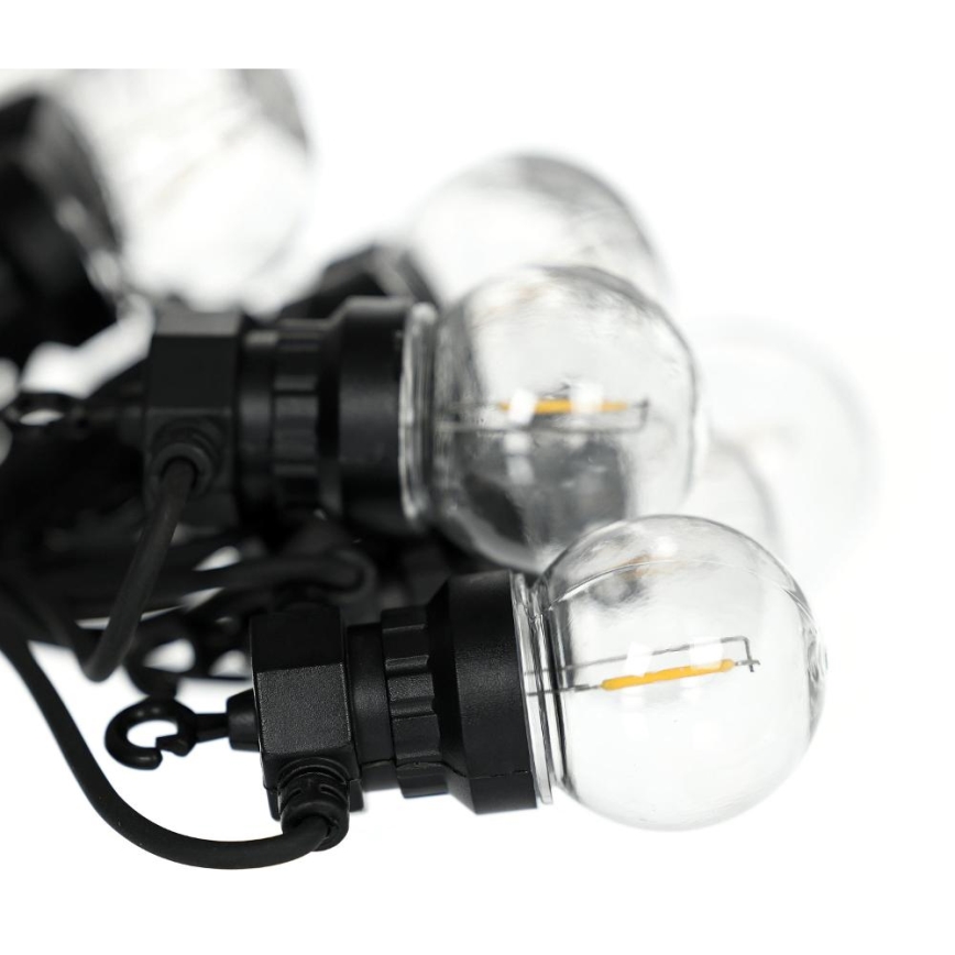 Guirnalda decorativa LED para exterior GIRLANDA G45 10xE27/230V 8m IP44 blanco cálido