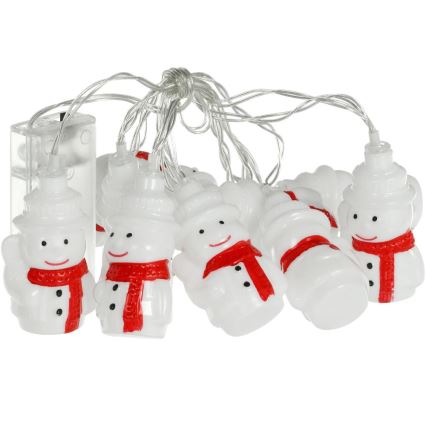Cadena de luces LED de Navidad 20xLED/3xAA/blanco cálido 3,3m muñecos de nieve