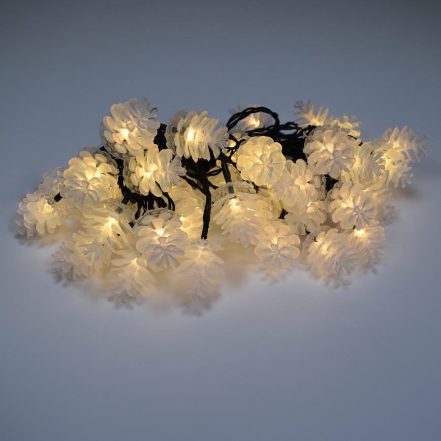 Cadena de luces LED para exterior 40 LED/15 m, IP44, blanco cálido