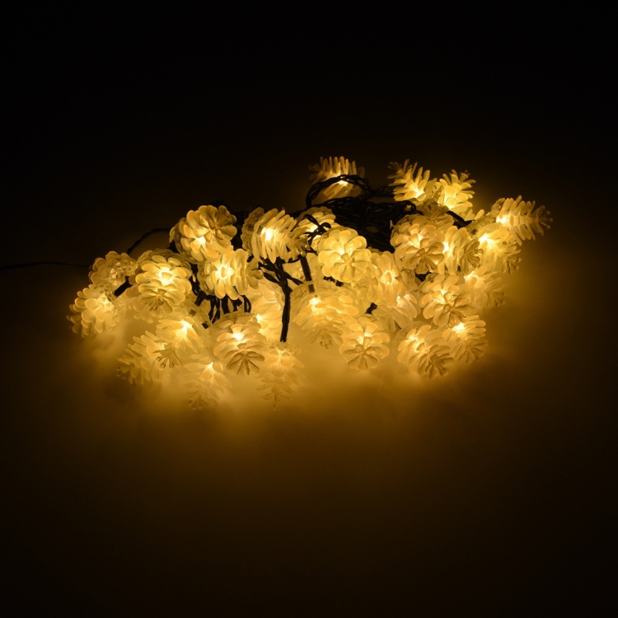 Cadena de luces LED para exterior 40 LED/15 m, IP44, blanco cálido