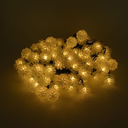 Guirnalda LED para exterior 80 LED/25 m IP44 blanco cálido