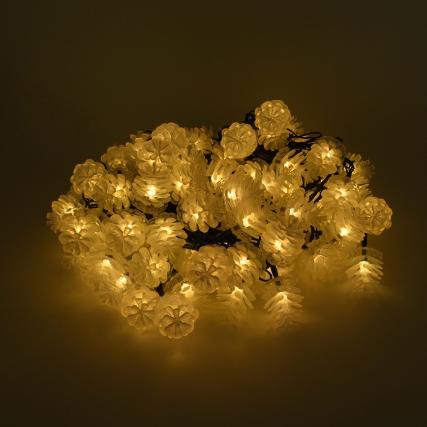 Guirnalda LED para exterior 80 LED/25 m IP44 blanco cálido