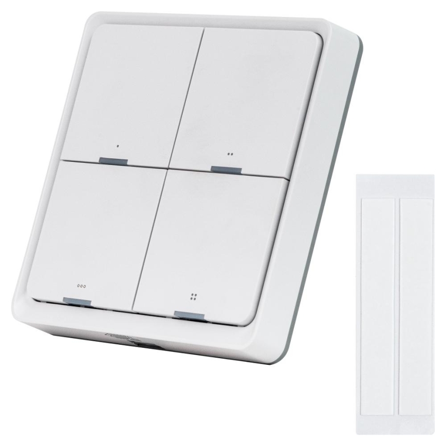Interruptor inteligente de 4 botones, 1x CR2430, blanco
