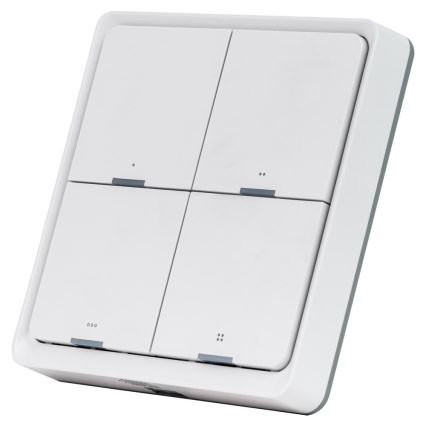 Interruptor inteligente de 4 botones, 1x CR2430, blanco