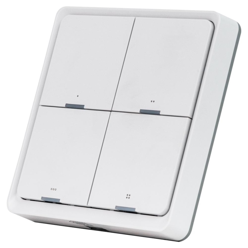 Interruptor inteligente de 4 botones, 1x CR2430, blanco