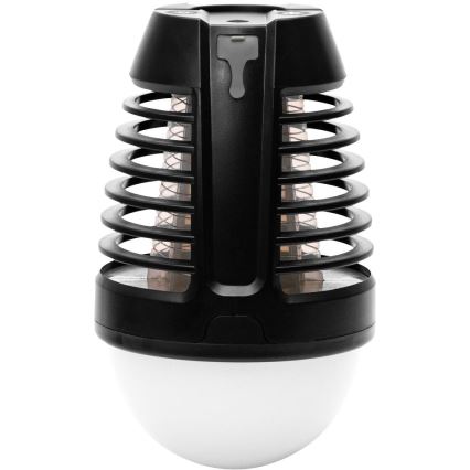 Retlux - Lámpara LED portátil recargable con atrapador de insectos LED/5W/1800 mAh IP44 negra