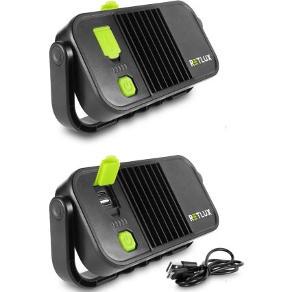 Linterna de trabajo LED con función de power bank LED/4400 mAh IP44 amarillo/negro