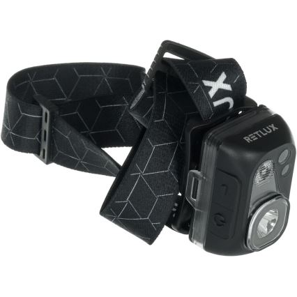 Linterna frontal recargable LED/3W/1200 mAh IP67 negra