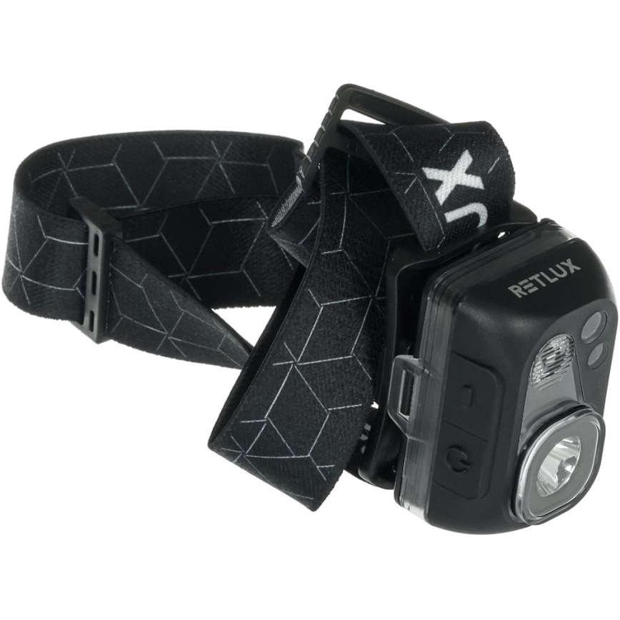 Linterna frontal recargable LED/3W/1200 mAh IP67 negra