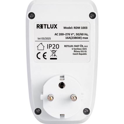 Medidor de consumo eléctrico 3680W/230V