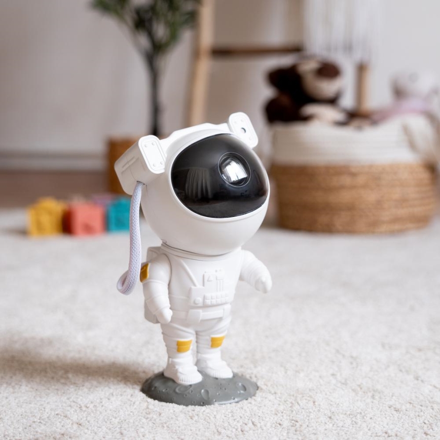 Retlux - Proyector infantil LED 230 V astronauta, 23,3 cm + mando a distancia