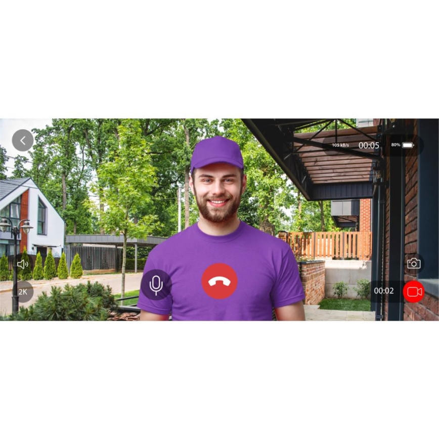 Vídeo timbre con sensor de movimiento 5MPx 1440p 5200 mAh Wi-Fi IP65 antracita