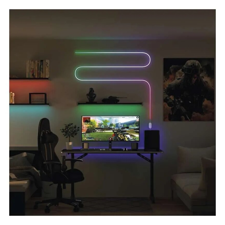 RGBIC Cinta LED regulable GoSmart LED/33W/230V 5 m Wi-Fi Tuya