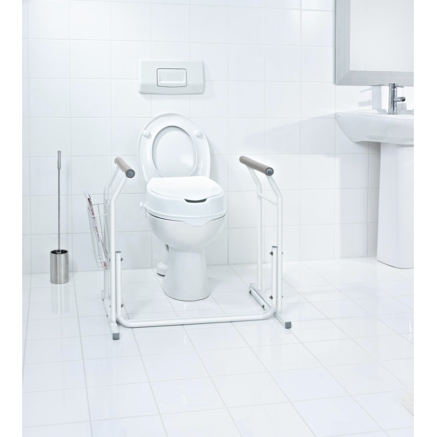 Ridder - Barras de apoyo móviles para WC 66x71,5 cm blancas