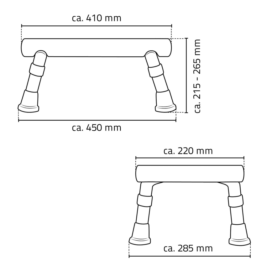 Ridder - Taburete 41x26,5 cm blanco
