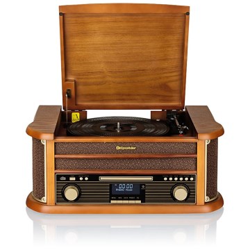 Roadstar HIF-1993D+BT- Hi-Fi con DAB/DAB+, giradiscos, CD y reproductor de casetes 80W/230V + mando a distancia