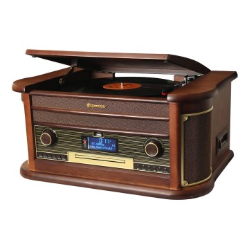 Roadstar HIF-1996D+BT - Sistema Hi-Fi con tocadiscos, radio, reproductor de CD y casete 40W/230V + mando a distancia