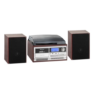 Roadstar HIF-8892 EBT - Sistema Hi-Fi con giradiscos, reproductor de CD y casete, 64W/230V + mando a distancia